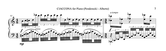 04 Ciaccona aus Aria Ciaccona Vivace fuer Klavier Penderecki Albertz Auszug