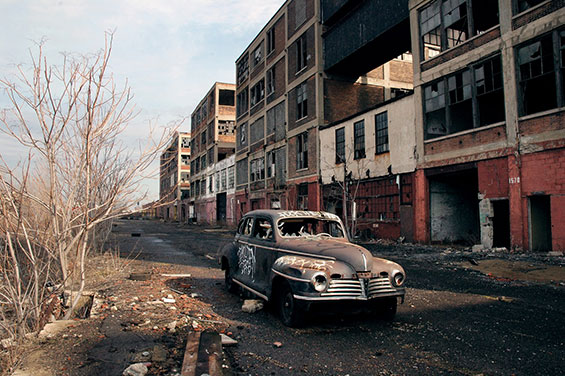 Lost Places Industriehallen und Autowrack in Detroit